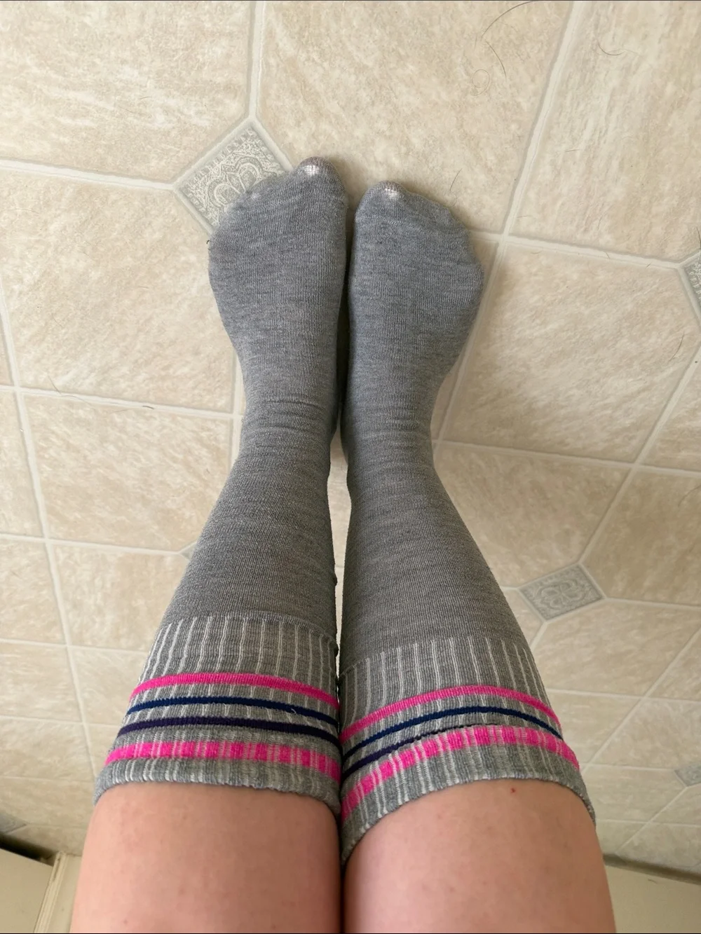 Tall Grey Socks